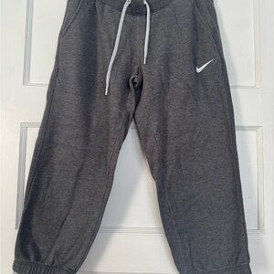 Nike Gray Track Pants Elastic Waistband Joggers